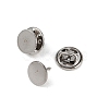 304 Stainless Steel Butterfly Clutches Pin Backs STAS-P262-03P-03-2