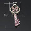 Alloy Rhinestone Pendants RB-C1556-M-2