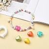 32Pcs 8 Colors Opaque Acrylic European Beads MACR-YW0001-42-6