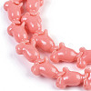 Synthetic Coral Dyed Carved Beads Strands CORA-K009-03-3