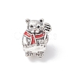 Christmas Theme Alloy Enamel European Beads MPDL-Q213-11AS-2