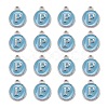 Platinum Plated Alloy Enamel Charms X-ENAM-S118-04P-P-2