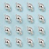 Brass Magnetic Clasps with Loops KK-MC020-S-NF-2