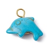 Synthetic Turquoise Pendants PALLOY-JF02371-02-3