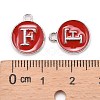 Platinum Plated Alloy Enamel Charms X-ENAM-S118-03F-P-3