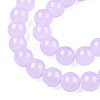 Imitation Jade Glass Beads Strands X-DGLA-S076-8mm-27-01-2