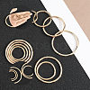 40Pcs 4 Styles Zinc Alloy Linking Rings FIND-SP0002-79G-6