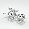 Brass Hollow Cage Pendants KK-J189-09P-2