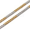 Two Tone 304 Stainless Steel Curb Chain Necklaces NJEW-JN03541-4