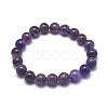 Natural Amethyst Bead Stretch Bracelets BJEW-K212-B-034-5
