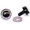 Glitter ABS Plastic Craft Doll Eyes PW-WG58787-22-1