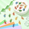 20Pcs 5 Colors Alloy Enamel Pendants ENAM-YW0003-14-5