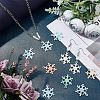 36Pcs 6 Colors Spray Painted Alloy Enamel Pendants ENAM-CA0001-25-4