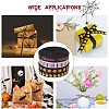 4 Rolls 4 Styles Halloween Theme Polyester Ribbon OCOR-GF0002-62-4