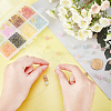 160Pcs 8 Colors Crackle Glass Beads GLAA-PH0001-38-7