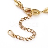 Brass Coffee Bean Chain Bracelets BJEW-JB05859-3