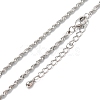 Brass Rope Chain Necklaces NJEW-K123-12P-1