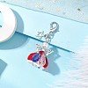 Angel Glass Beaded Pendant Decorations HJEW-MZ00201-03-1