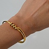 304 Stainless Steel Triple Knot Open Cuff Bangles for Women SA-CBAABBA-10G-1