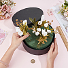 1Pc Round Cardboard Paper Storage Boxes with 1Pc Phenolic Plastic Flower Craft Foam CON-PH0003-42-3