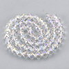 Electroplate Glass Beads Strands EGLA-T010-01-M-3