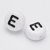Acrylic Horizontal Hole Letter Beads X-PL37C9070-E-2