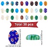 30Pcs Handmade Millefiori Lampwork Cabochons LAMP-SC0001-12-2