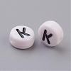 Acrylic Horizontal Hole Letter Beads X-PL37C9070-K-2
