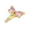 Rack Plating Brass Cubic Zirconia Pendants KK-Z074-71G-02-2