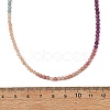 3MM Natural Apatite & Amethyst & Rhodonite & Sunstone & Ruby Faceted Round Beaded Necklaces NJEW-JN06431-4