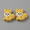 Squirrel Food Grade Eco-Friendly Silicone Beads SIL-WH0012-030H-1