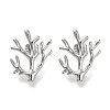 304 Stainless Steel Tree Branch Stud Earrings EJEW-D281-08S-1