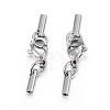 Tarnish Resistant 304 Stainless Steel Lobster Claw Clasps STAS-P146-A09-1.4mm-1