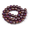 Electroplate Opaque Glass Beads Strands GLAA-T032-P10mm-AB05-2