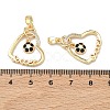 Brass Micro Pave Clear Cubic Zirconia Pendants KK-H265-02G-3