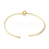 Rack Plating Brass Micro Pave Clear Cubic Zirconia Letter Open Cuff Bangles BJEW-A018-01G-Q-3