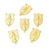 Holy Oval Carved Virgin Mary Tibetan Style Alloy Chandelier Component Links TIBEP-LF0961YKG-G-LF-1