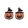 Halloween Theme Spray Painted Alloy Enamel Pendants ENAM-T020-09A-2