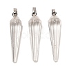 Natural Quartz Crystal Pointed Pendants G-D089-01P-07-1