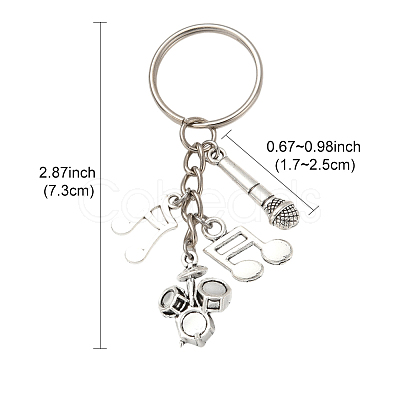 Music Theme Alloy Keychain KEYC-FS00029-01-1