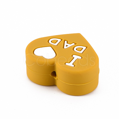 Mother's Day Father's Day Food Grade Eco-Friendly Silicone Focal Beads SIL-N002-10C-1