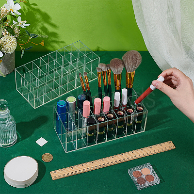 24-Grid Rectangle Acrylic Lipstick Holder MRMJ-WH0075-171-1