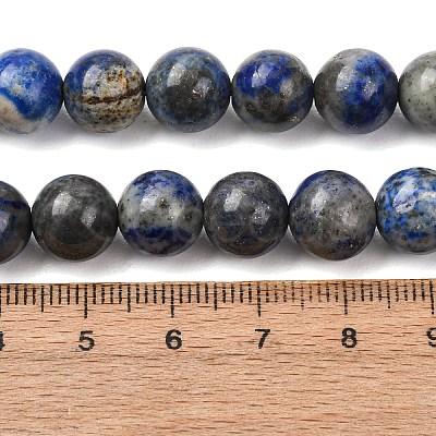 Natural Lapis Lazuli Round Bead Strands G-E262-01-10mm-1