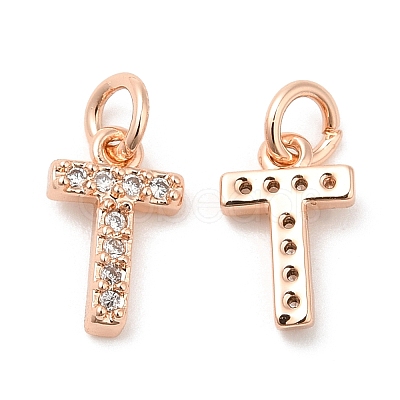 Brass Micro Pave Grade AAA Cubic Zirconia Charms LS-ZIRC-P067-11RG-T-NR-1