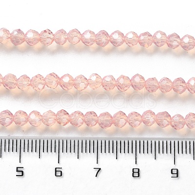 Baking Paint Transparent Glass Beads Strands DGLA-A034-J4MM-D04-1
