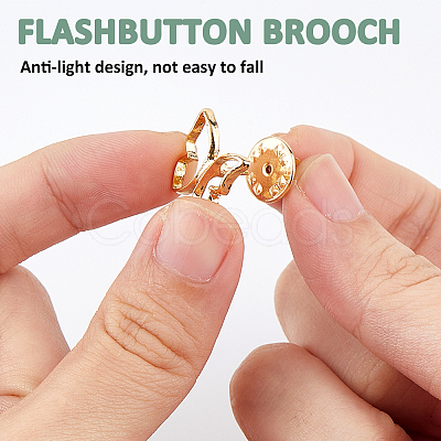20Pcs 20 Styles Flower/Heart/Star/Butterfly/Leaf Allloy Anti-glare Lapel Pins Brooches JEWB-FH0001-66-1