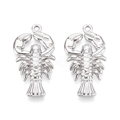 304 Stainless Steel Lobster Pendants STAS-T067-25P-1