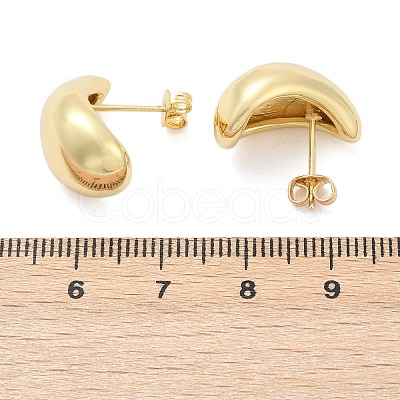 Rack Plating Brass Teardrop Stud Earrings EJWE-Q766-03G-1