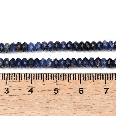 Natural Sodalite Beads Strands G-B175-A10-2x4mm-1