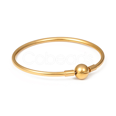 Ion Plating(IP) 304 Stainless Steel European Style Bangle Making MAK-G014-04G-1